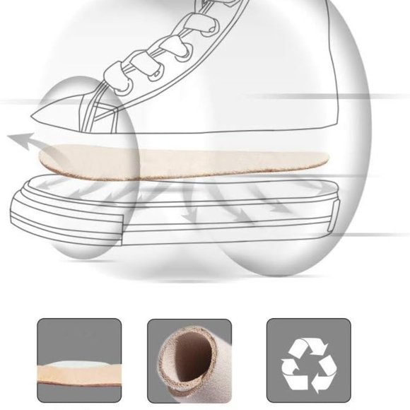 Nument Shoes Insoles for Kids Children Cotton Canvas Shoes Insole - NEW - Picture 2 of 5